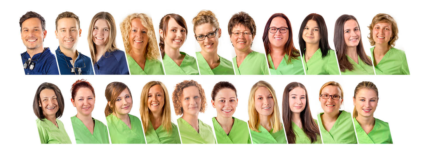 Bild von jedem Mitarbeiter der Dr. Mertins Praxis.